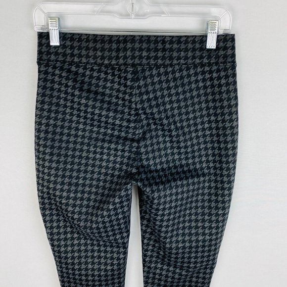 Maurices Womens Small S Regular Black Gray Houndstooth Pull On Skinny Pants - Picture 5 of 8